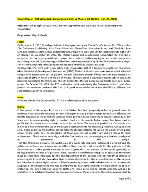 g.r. no. 122846|White Light Corp Vs City of Manila (Updated Digest) .